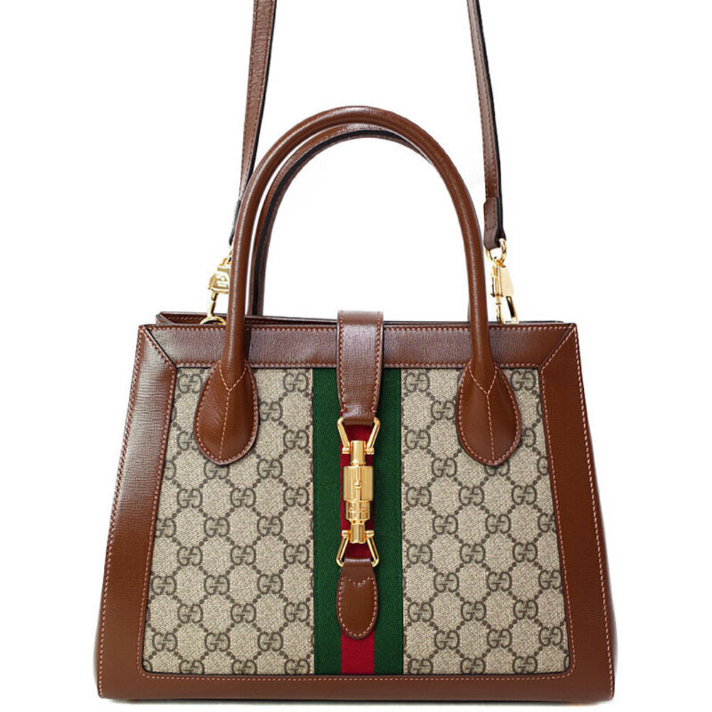Gucci Jackie 1961 Tote Shoudler Bag Brown